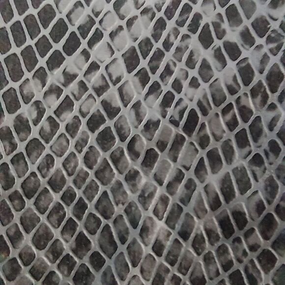 FU DA Women's Silver Gray Jacket Medium Snake Skin Full Zip Vegan Leather - Picture 9 of 11